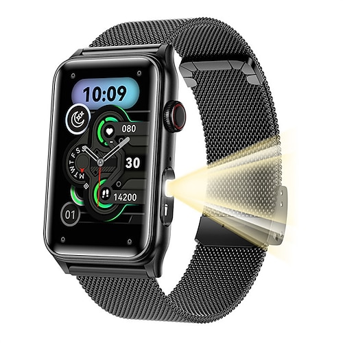 G50 Smartwatch mit Taschenlampe, 1,57-Zoll-Display, Bluetooth-Anruffunktion, Blutsauerstoffmessung, langer Standby-Zeit und Outdoor-Sportarmbanduhr