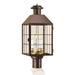 Norwell American 21 Inch Tall 3 Light Outdoor Post Lamp - 1056-BR-CL