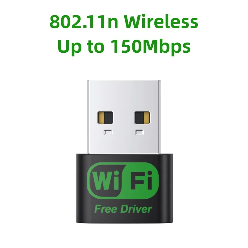 150 Mbit/s 802.11n USB-Wireless-Adapter Mini-USB-WLAN-Netzwerkkarte für PC-Desktop-Computer Kostenloser Treiber WLAN-Empfänger Image
