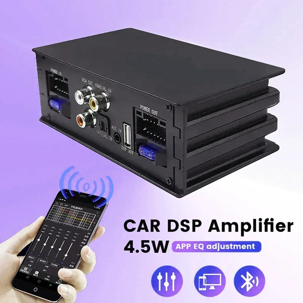 Auto-DSP-Verstärker für Radio-Stereo-Subwoofer 4*50W TDA7851 mit Glasfaser-Eingang Plug-and-Play-Modifikation Android Host Audio 12V Image