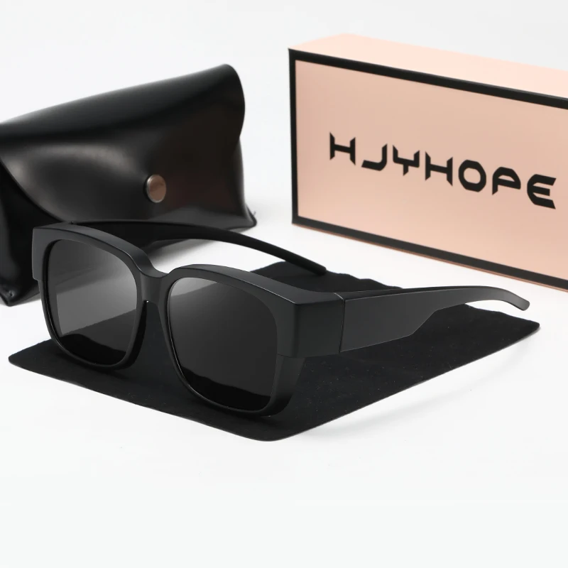 HJYHOPE Polarisierte Bunte Quadratische Sonnenbrille Frauen Männer Einfache Luxus Sonnenbrille Fahren Angeln Männlich Weiblich Schutzbrille Image