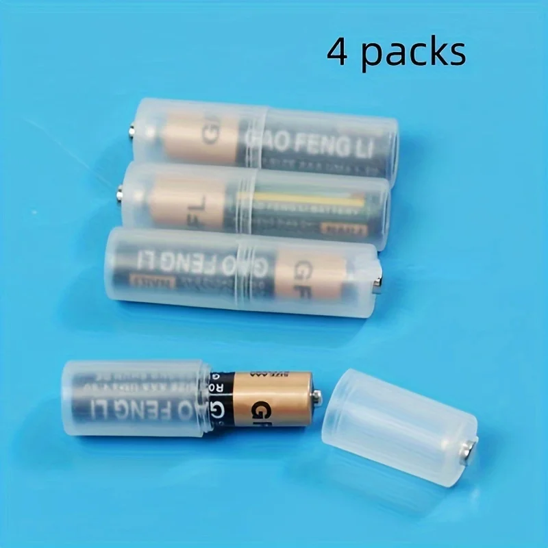 4 Stück Batteriekonverter-Adapter, Größe AAA R03 auf AA LR6, 4 Stück, langlebig, hohe Qualität Image