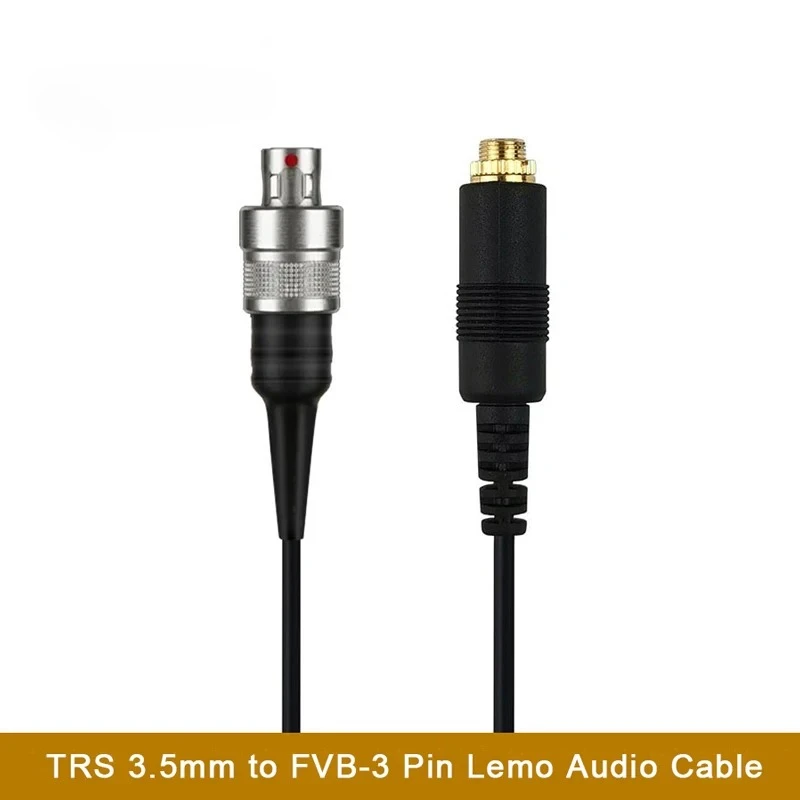FVB 3-poliger Audiokabel-Adapter für TRS 3,5-mm-Eingang Lav Mic zu Sennheiser Wisycom Detiy Zaxcom Drahtloses Mikrofonsystem Image