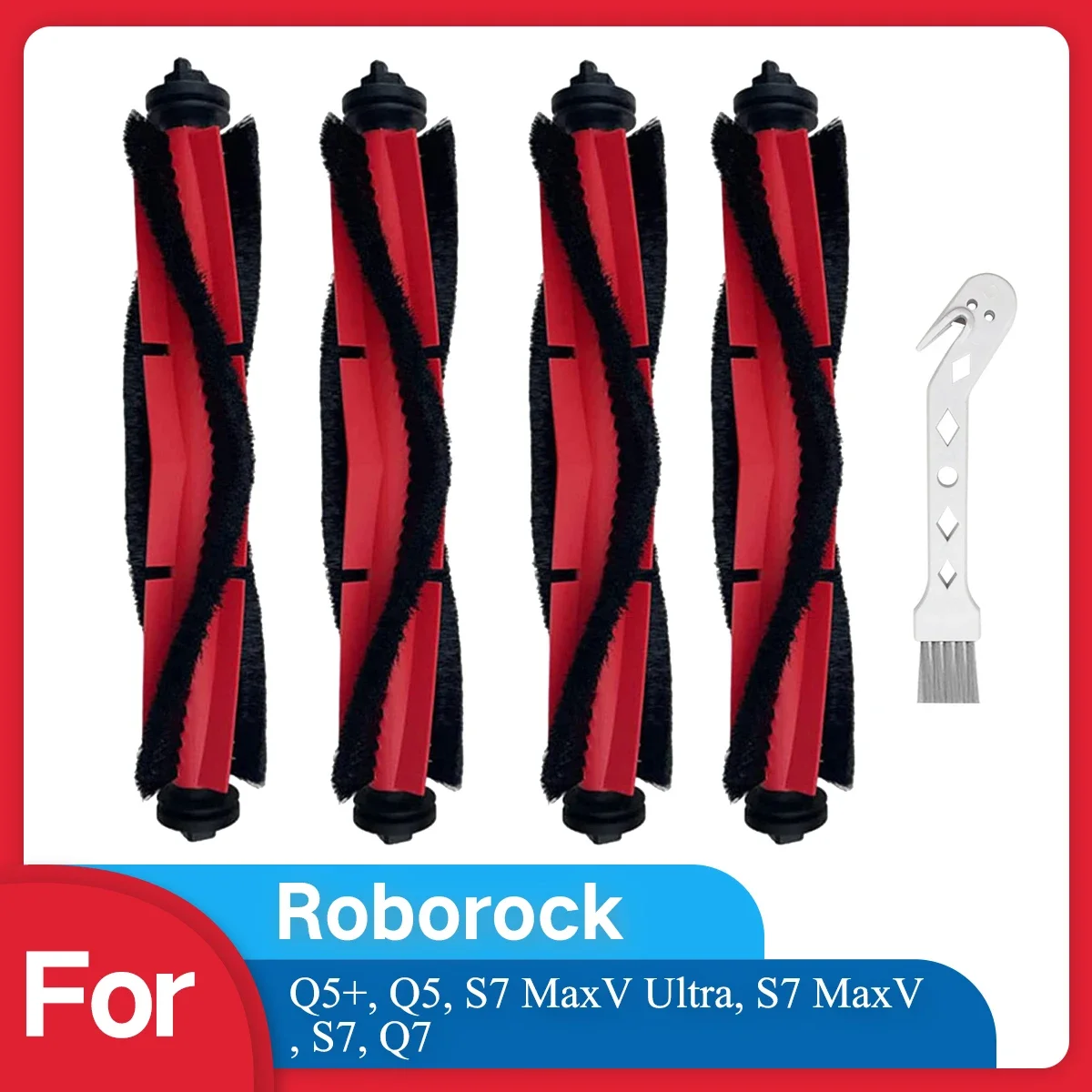 Hauptbürste für Roborock Q5+, Q5, S7 MaxV Ultra, S7 MaxV, S7, Q7 Roboterstaubsauger, Ersatzteile, Teppichwalzenbürste Image