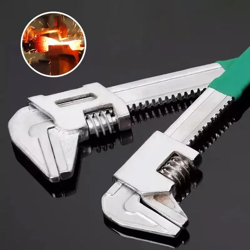 1PC Vielseitig F-Typ Einstellbare Schlüssel rechtwinklig Schlüssel Universal Schlüssel Ratsche Drehmoment Rohr Spanner Sanitär reparatur Hand Werkzeuge