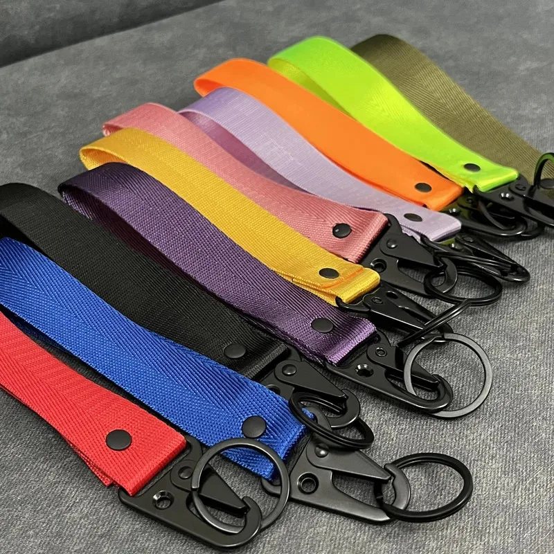 Handgelenkschnur Schlüsselanhänger Motorsport Gurtband Armband Handgelenk Lanyard Schlüsselanhänger Paracord Schnur Seil Camping Gewebte Handschlaufe Image