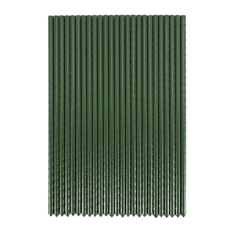 25er-Pack Gartenpfähle, metall-kunststoffbeschichteter Pflanzenkäfig, unterstützt Klettern für Bäume, Gurken, Zäune, Bohnen, 60 cm Image