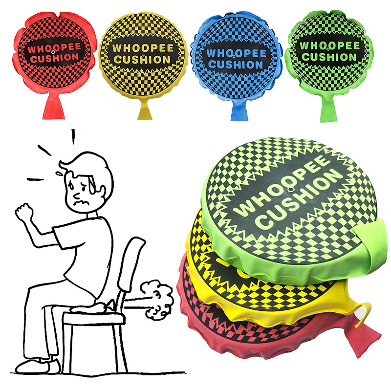 2 Teile/paket Zufällige Mischung Farbe Streich Furz Kissen Whoopee Kissen 3 Größen Verfügbar Party Essential Witz Trick Requisiten Noise Makers ZYF Image