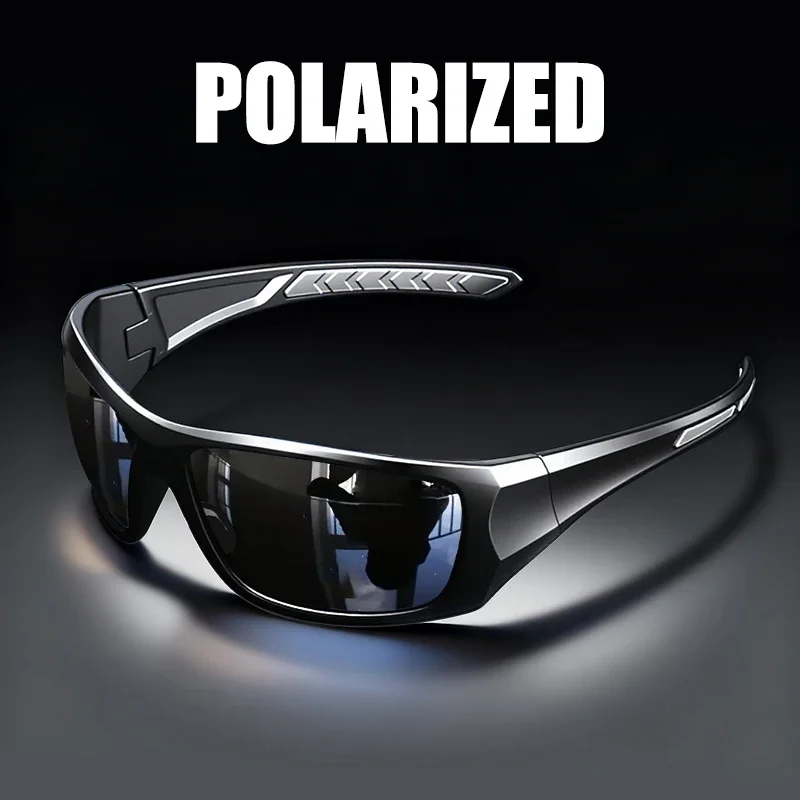 Winddichte Sport-Sonnenbrille – polarisiert, UV400-Schutz, umlaufendes Design für Männer und Frauen – ideal zum Radfahren, Laufen, Angeln Image