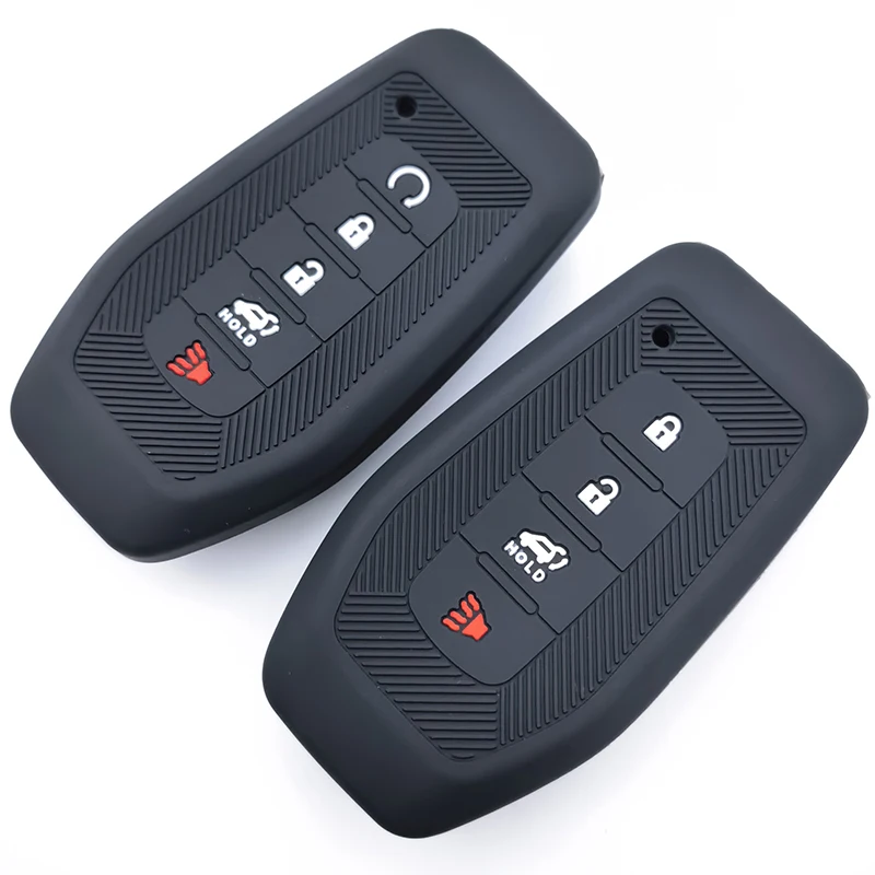 3/4 Tasten Silikon Auto Fernbedienung Schlüssel Fall Kappe Abdeckung Shell für 2025 2026 Infiniti QX60 QX80 Zubehör Keychian Fob Halter Image