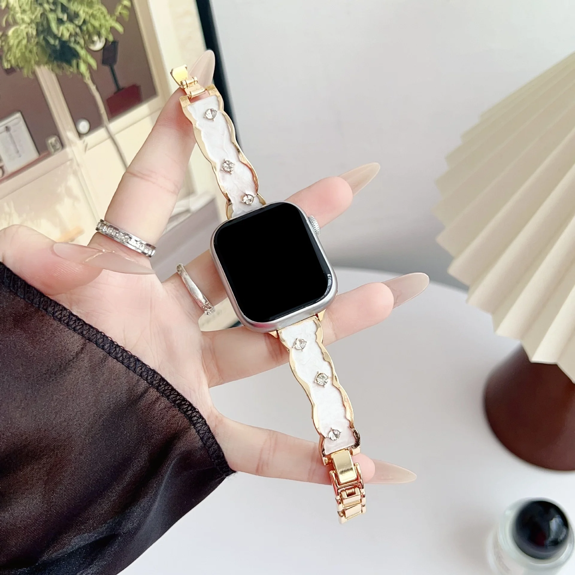 1 Stück neues Emaille-Tropföl-Armband, geeignet für 38/40/41/42/44/45/46/49 mm AppleWatch-Armbänder, kompatibel mit Ultra/S10/9/8/7/6 Image