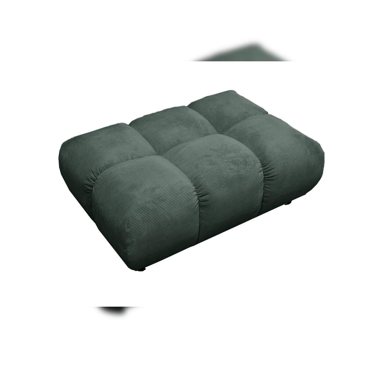 KAWOLA Polsterhocker VIVIEN Hockerbank Feincord grün Image