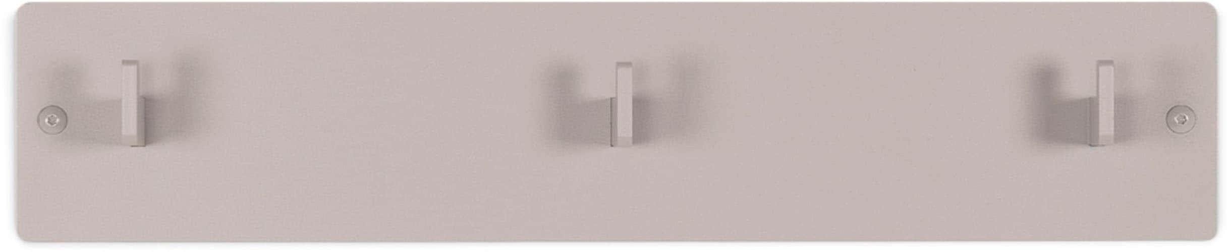 Garderobenhaken SPINDER DESIGN, grau, B:50cm H:10cm T:7cm, Metall, Garderobenhalter, Garderobenhaken, Metall, Zeitloses Design, 3 Haken, Breite 50 cm