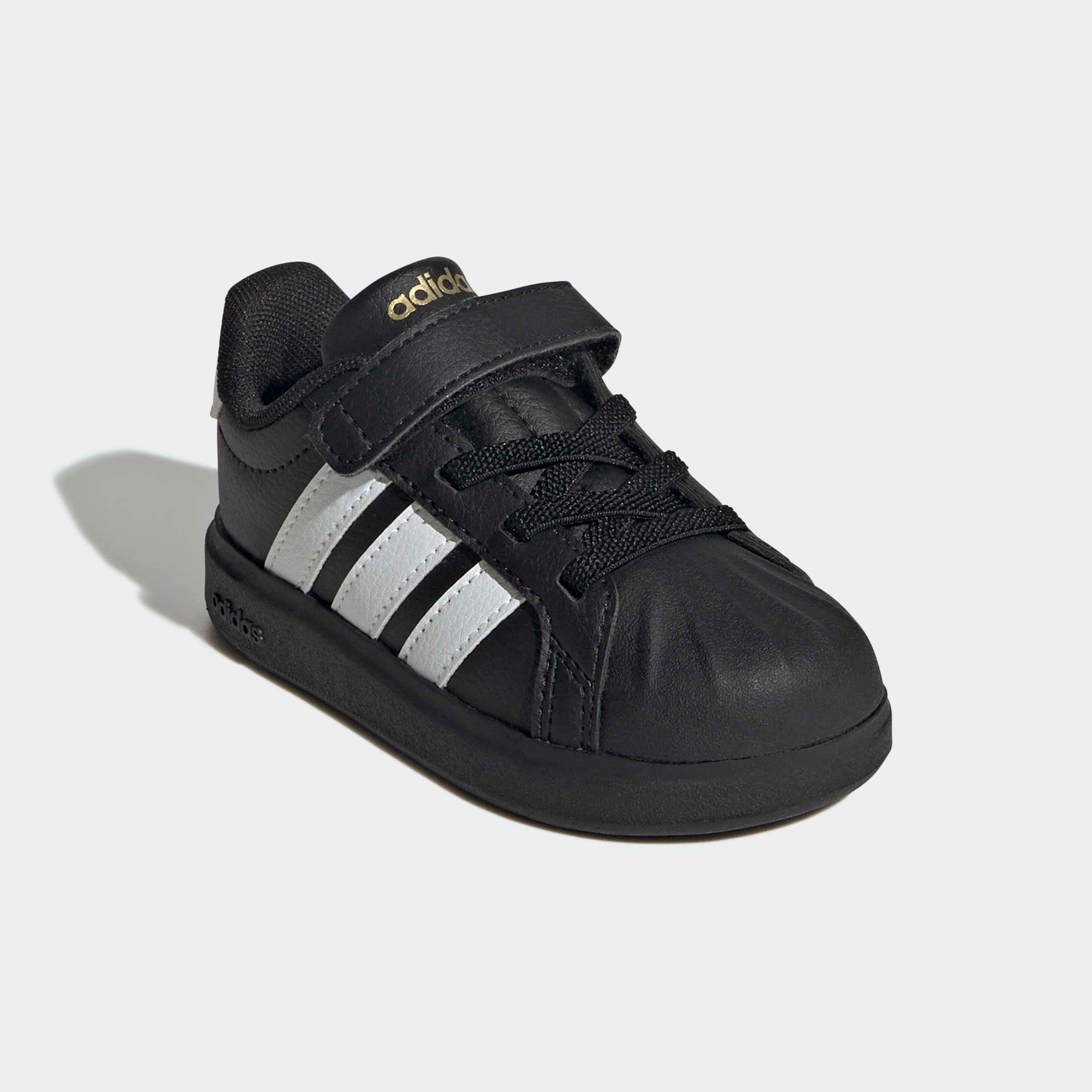 Sneaker ADIDAS SPORTSWEAR "STREETTALK", Damen, Gr. 23, core schwarz, cloud weiß, gold metallic, Synthetik, Schuhe Sneaker