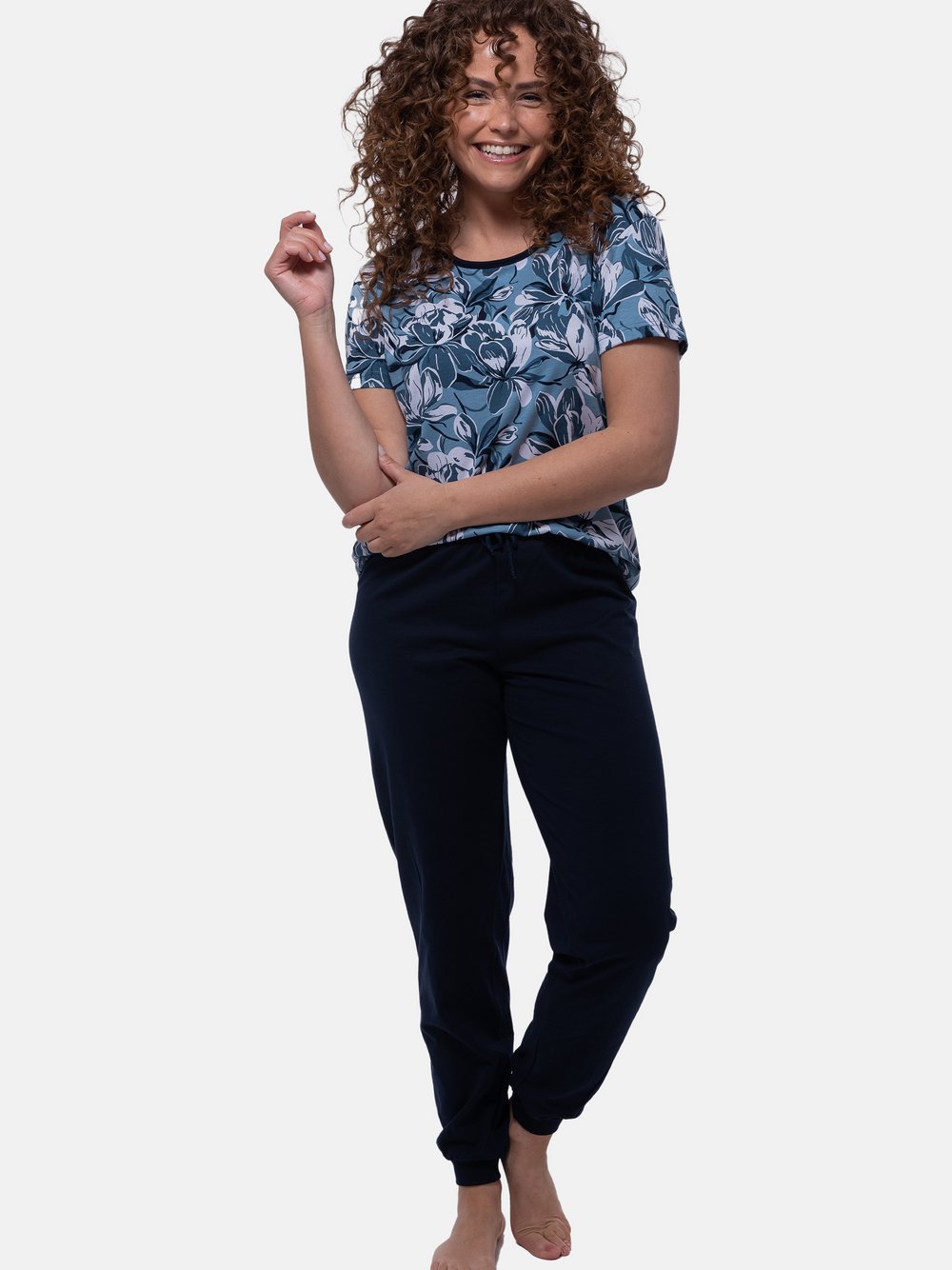 Ammann Schlafanzug Hose Damen marine, 38 Image