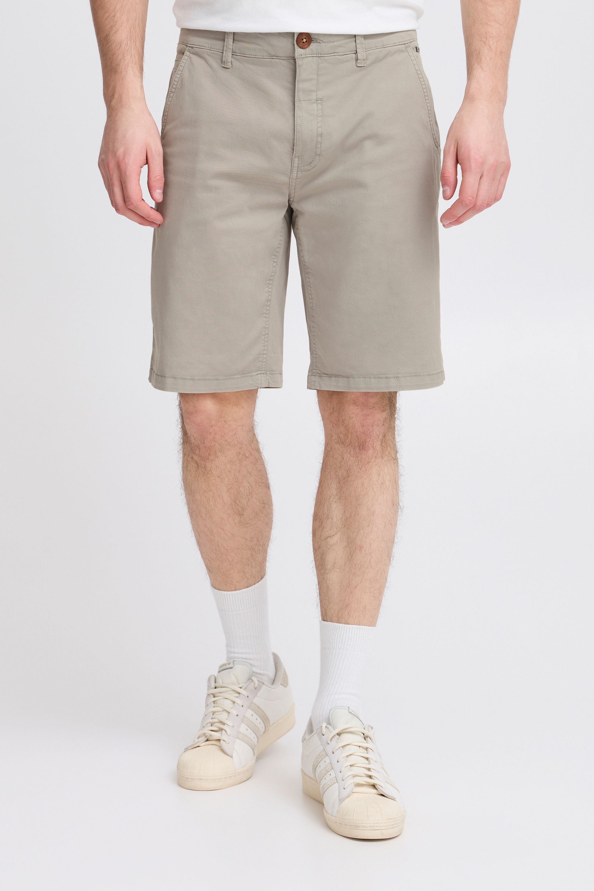 Chinoshorts BLEND "BHMason", Herren, Gr. 3XL, US-Größen, ash, Web, 97% Baumwolle, 3% Elasthan, unifarben, Basic, schmal normal, Hosen Chinoshorts, Lässige Shorts mit Taschen