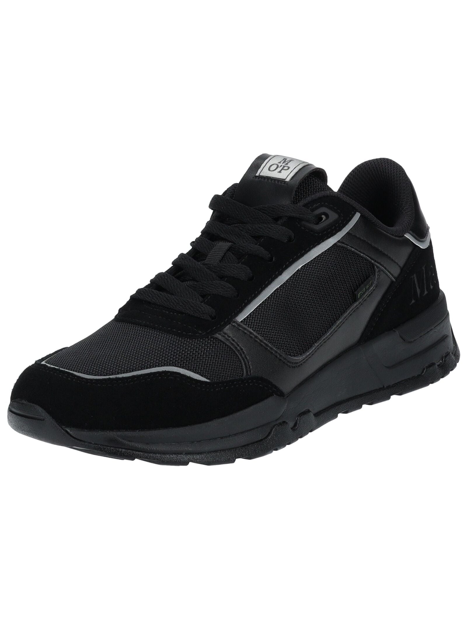 Sneaker MARC O'POLO "Marc O'Polo Sneaker Leder/Mesh", Damen, Gr. 44, schwarz, Leder, Textil, Schuhe Sneaker