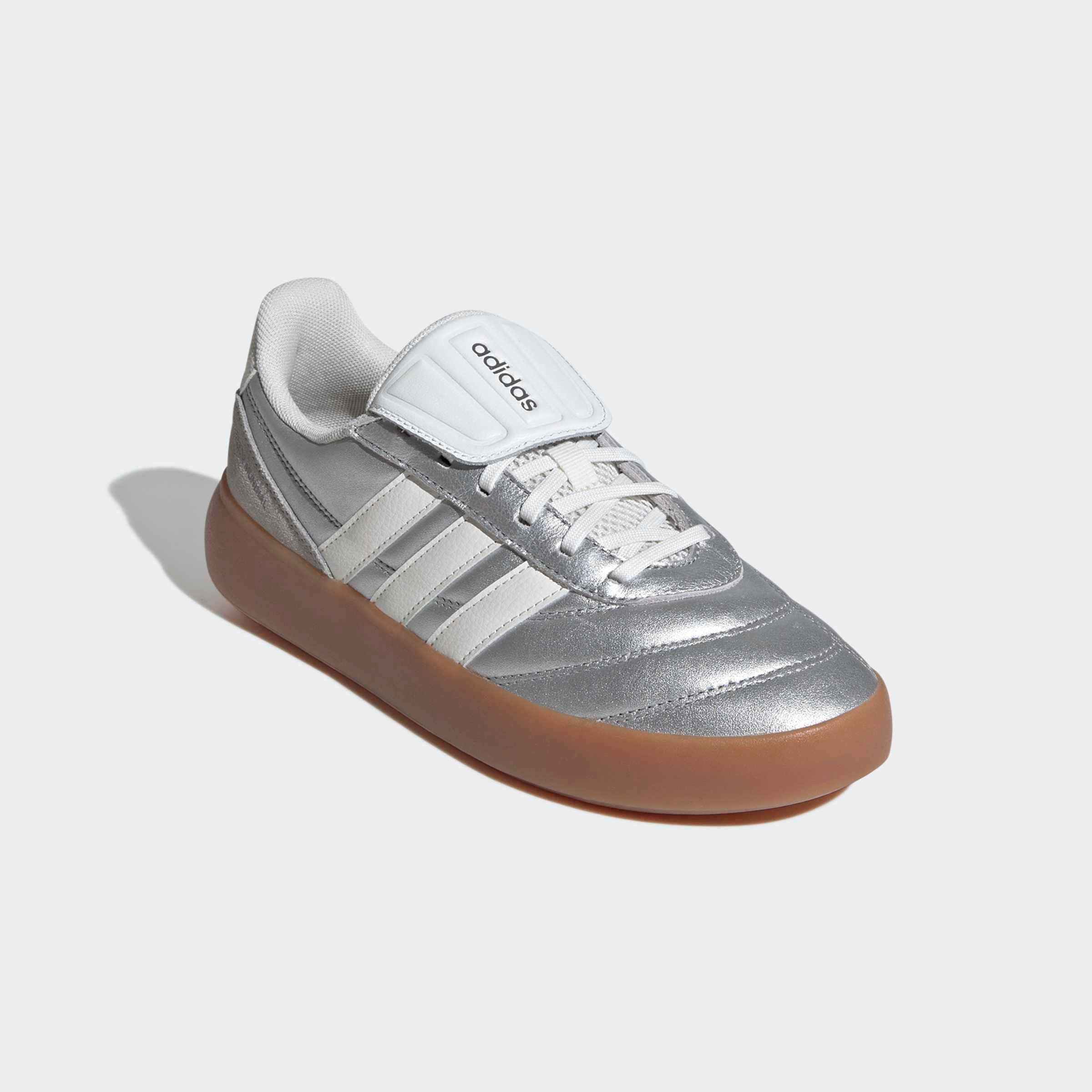 Sneaker ADIDAS SPORTSWEAR "BARREDA MUNDIAL", Damen, Gr. 43, silber metallic, core weiß, iron metallic, Leder, Schuhe Sneaker