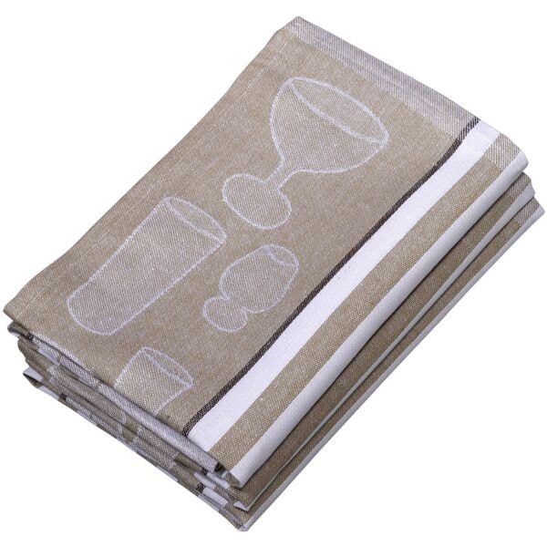 dyckhoff Geschirrtücher »Glas« 3 Stück 50x70 cm sand, 50 cm Image