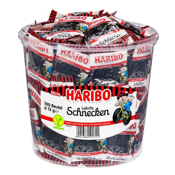 Haribo Lakritz »Schnecken« 100 Einzelportionen vegetarisch Image