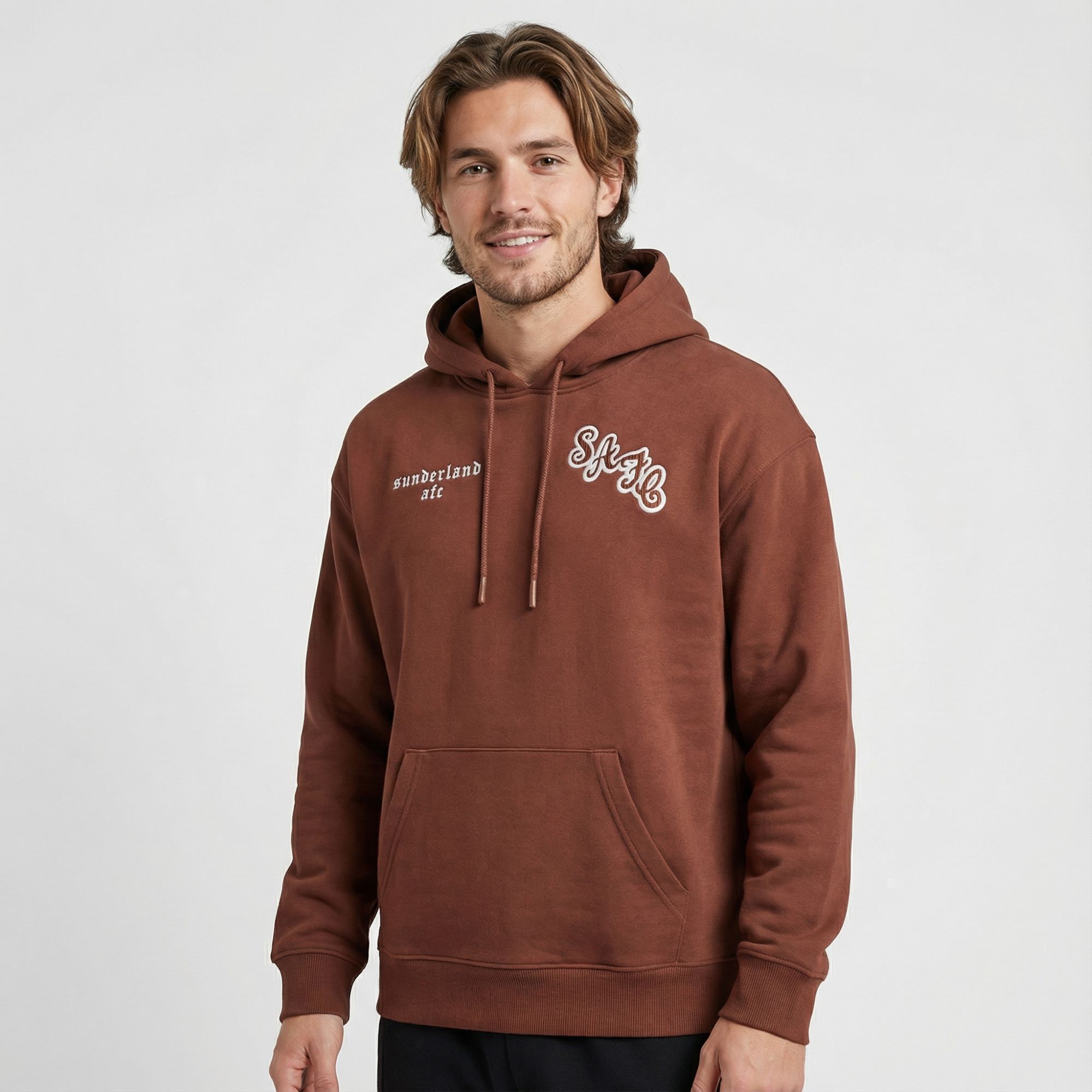 Sunderland Elements Superweicher Fleece-Kapuzenpullover – Cappuccino – Herren Image