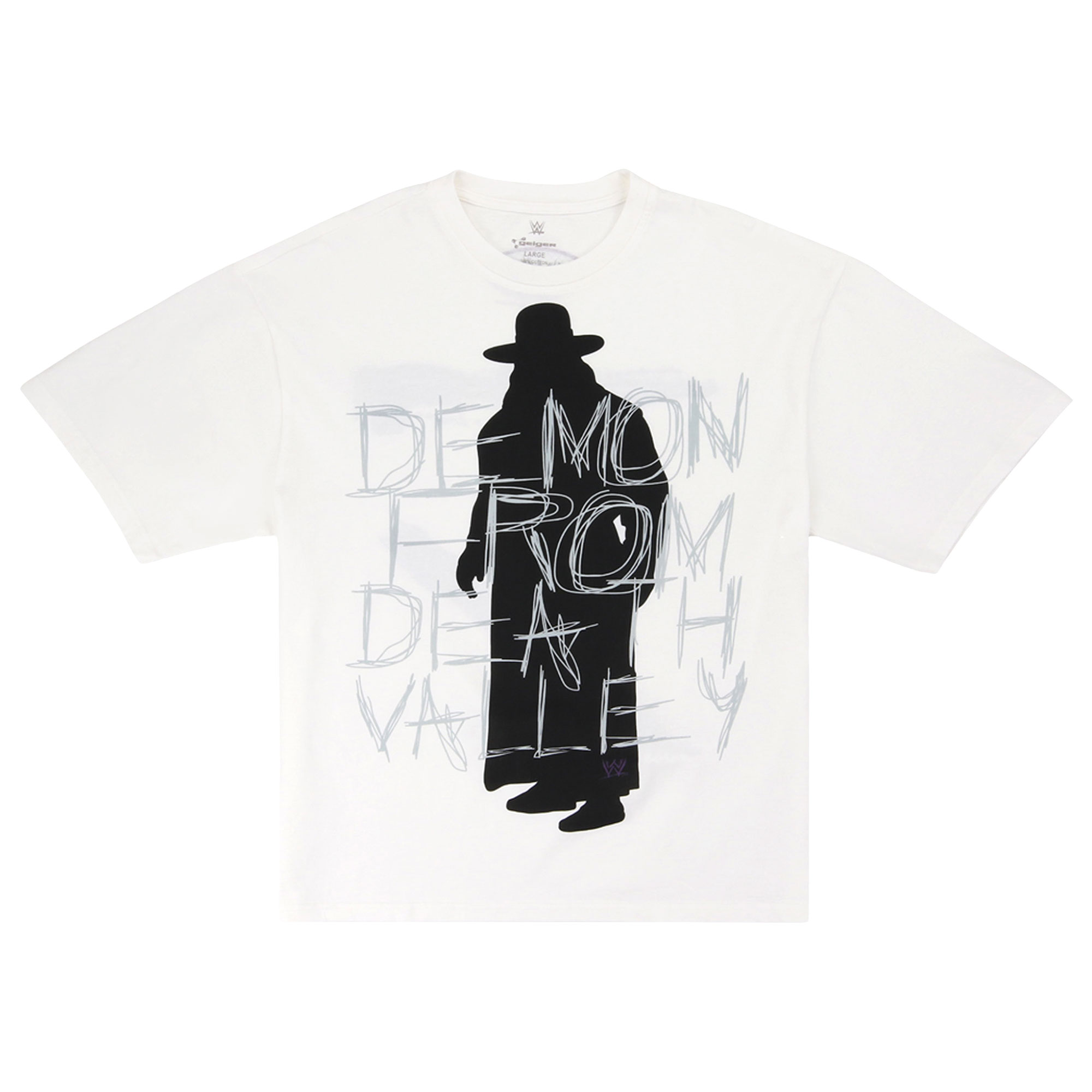 WWE x John Geiger Herren-T-Shirt „The Undertaker Demon From Death Valley“ (Weiß) Image
