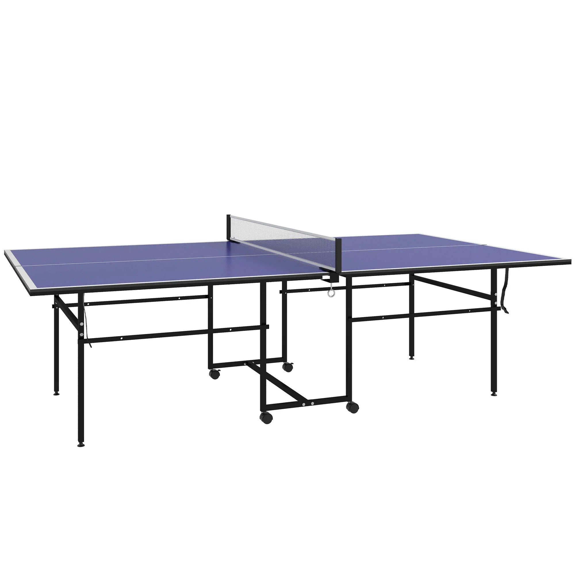 Tischtennisschläger, klappbarer Tischtennisschläger mit Rädern, Tischtennisset mit 2 Tischtennisschlägern, 3 Bällen, Outdoor Indoor Image