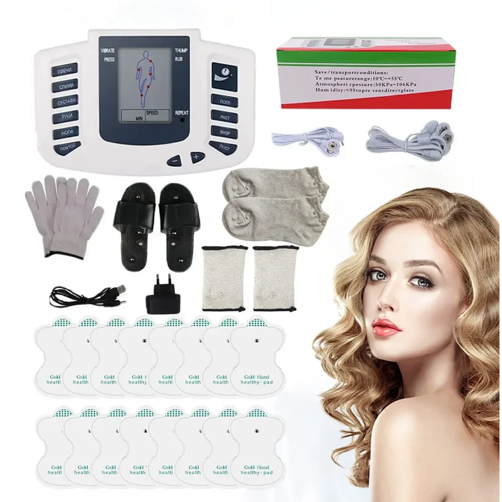 EMS-Muskelstimulator, 8 Dual-Ausgangsmodi, Meridian-Therapie-Massagegerät, Muskelstimulator Image