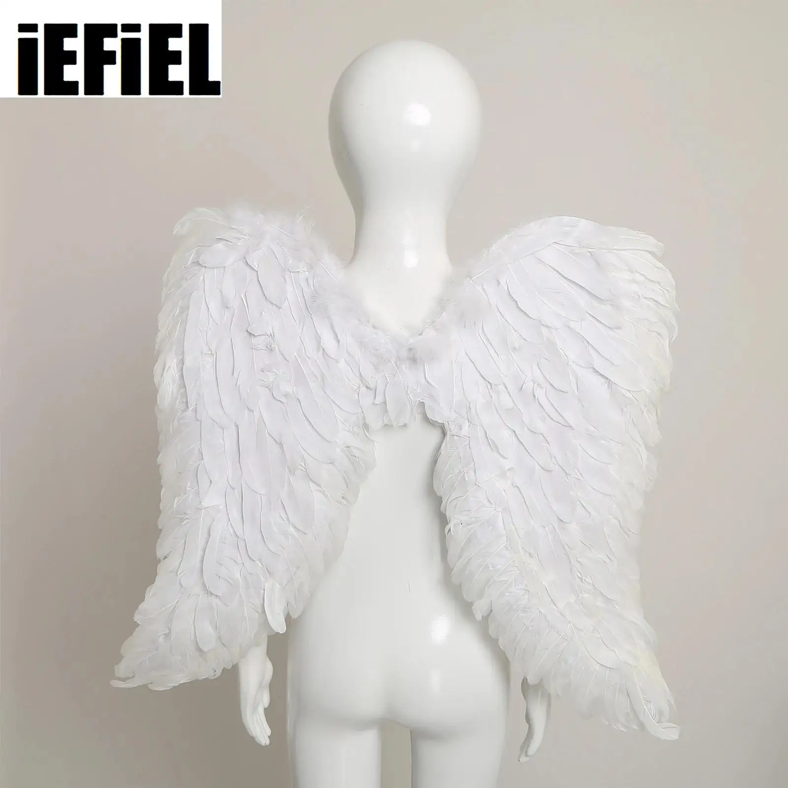 Erwachsene Kind Winkel Flügel Faltbare Feder Flügel Halloween Kostüm Zubehör für Maskerade Party Leistung Fotografie Requisiten Image