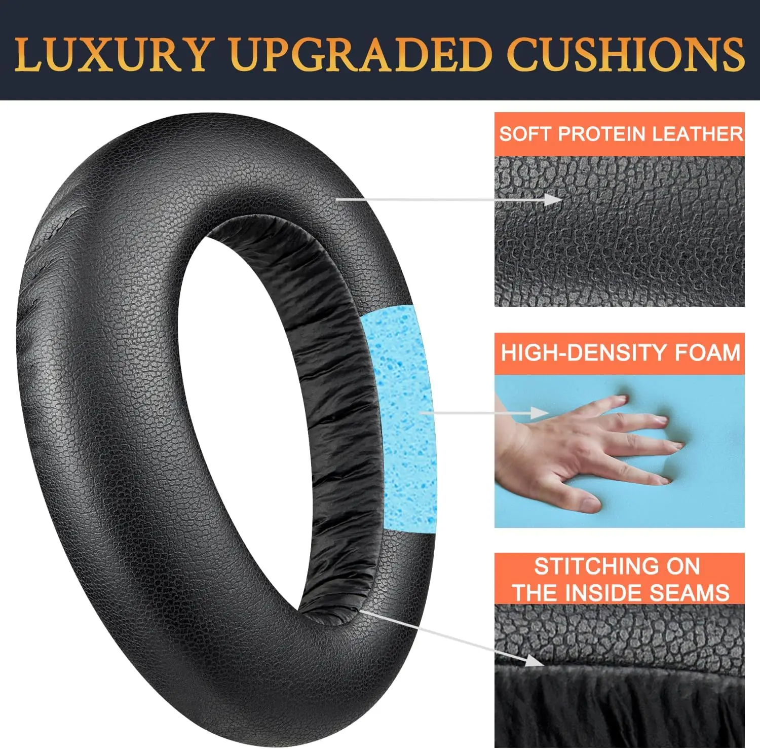 Ohrpolster Für Sennheiser PXC 480 PXC 550 PXC 550-II MB660 UC MB660 MC Kopfhörer Ersatz Ohrpolster Kissen für EPOS Adapt 660 Image