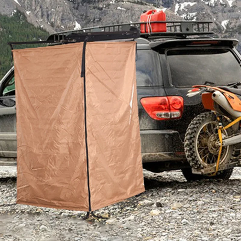 Outdoor Auto Seite Dusche Zelt Automotive RV Heckklappe Van Toilette Privatsphäre Shelter Ändern Ankleidezimmer Tragbare Camping Image
