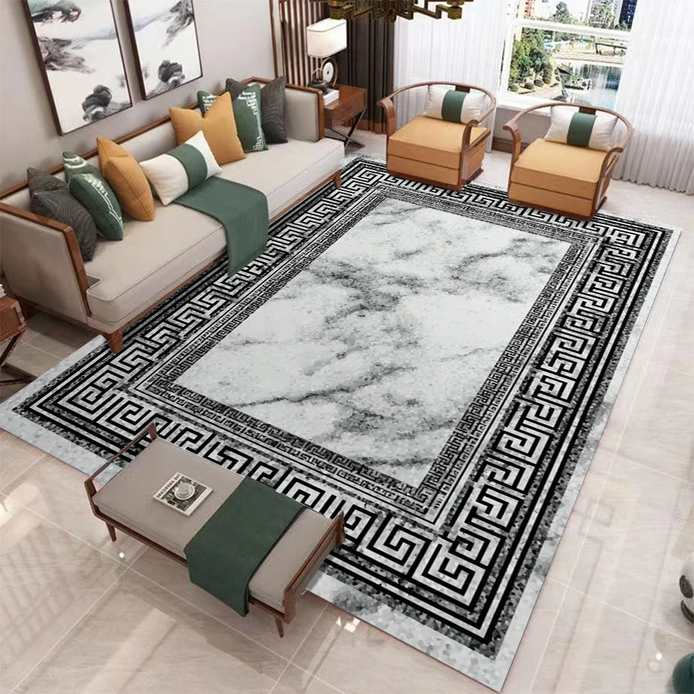 Geometric Print Bedroom Carpet for Home Decor Living Room Hallway Kitchen Non-slip Floor Mats Hotel Sofa Coffee Table Area Rug