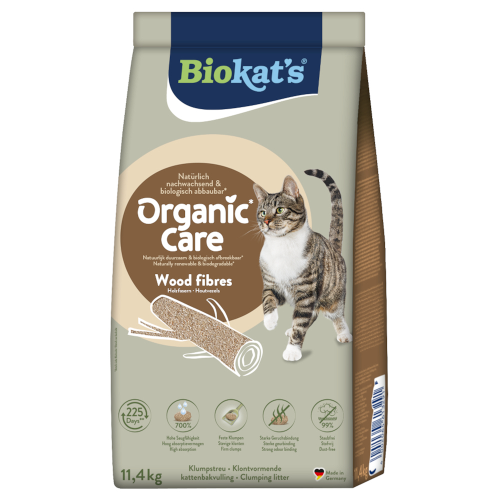 30l approx. 11.4kg Wood Fibres Organic Care Biokat's Cat Litter