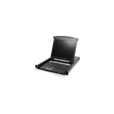 IOGEAR 8-Port Integrated KVM Console with 17 Inch TFT LCD Active Matrix Monitor, Keyboard and Touchp