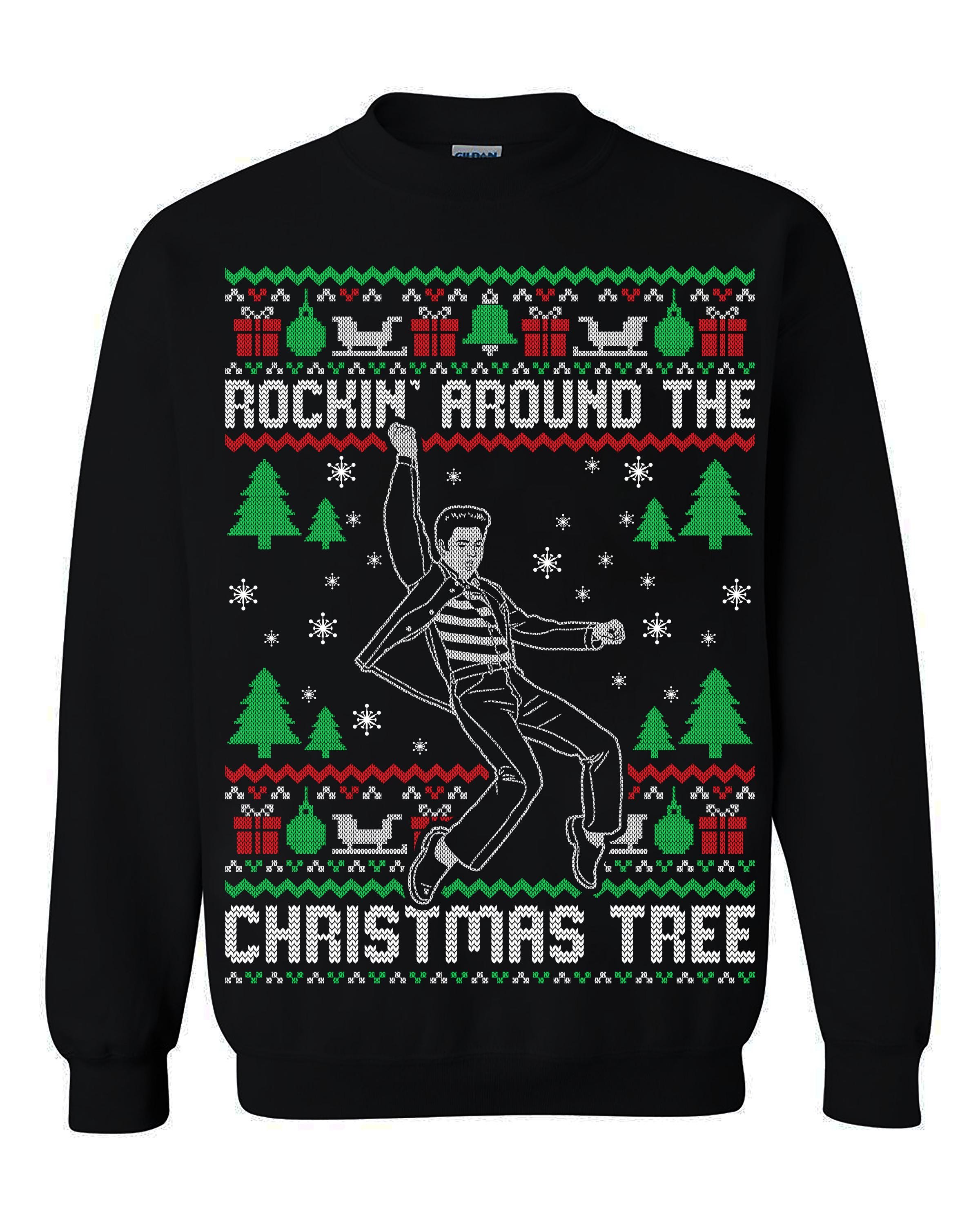 Rockin' Around The Christmas Tree Elvis Presley Maglione di Natale brutto / Maglione di Natale divertente / Regalo di Natale / Festa di Natale / Regal