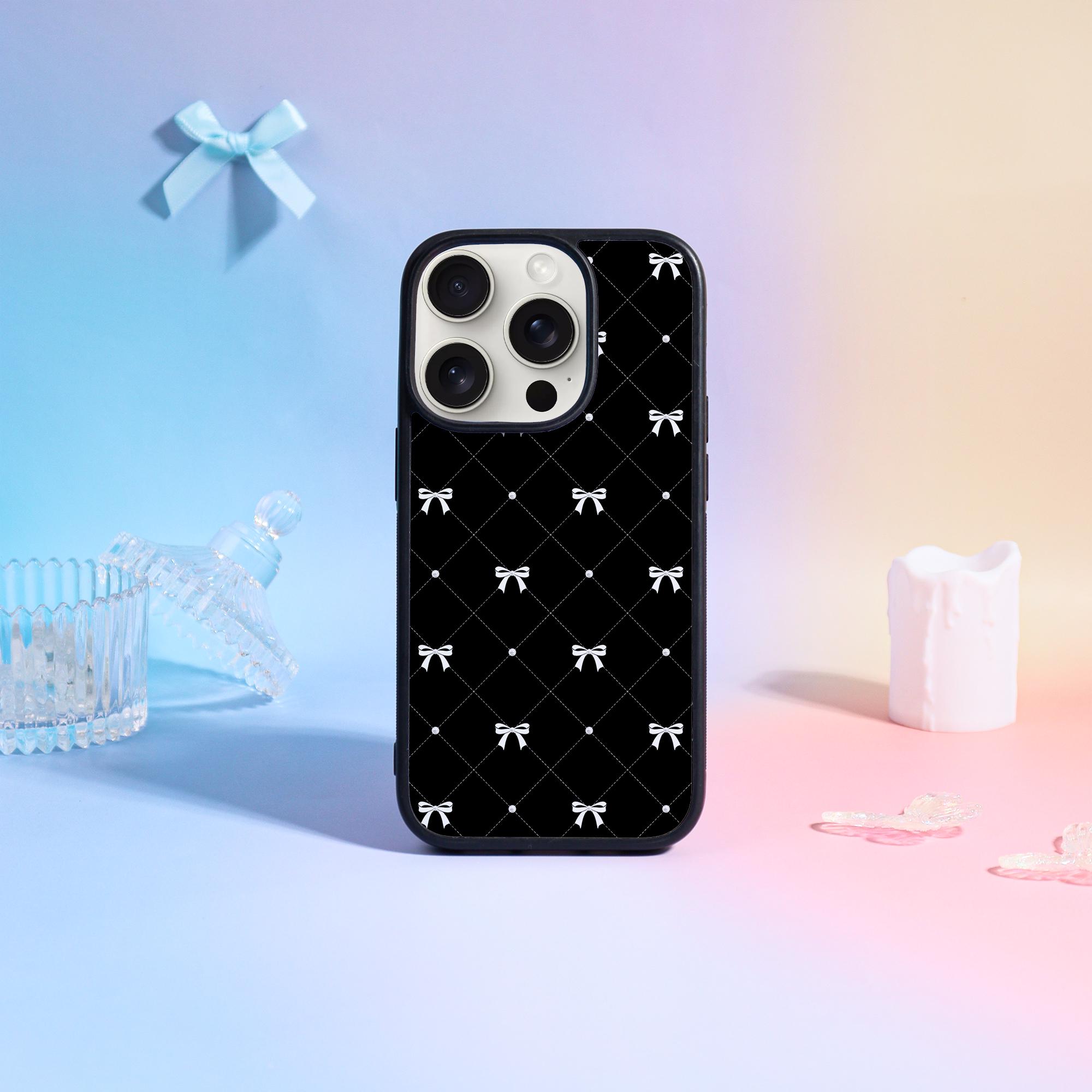 Elegante custodia per iPhone con fiocco di perle 2025, nuova per iPhone 16/15/14 Pro Max, iPhone 16/15/14 Pro, iPhone 16/15/14, iPhone 16/15/14+, iPho