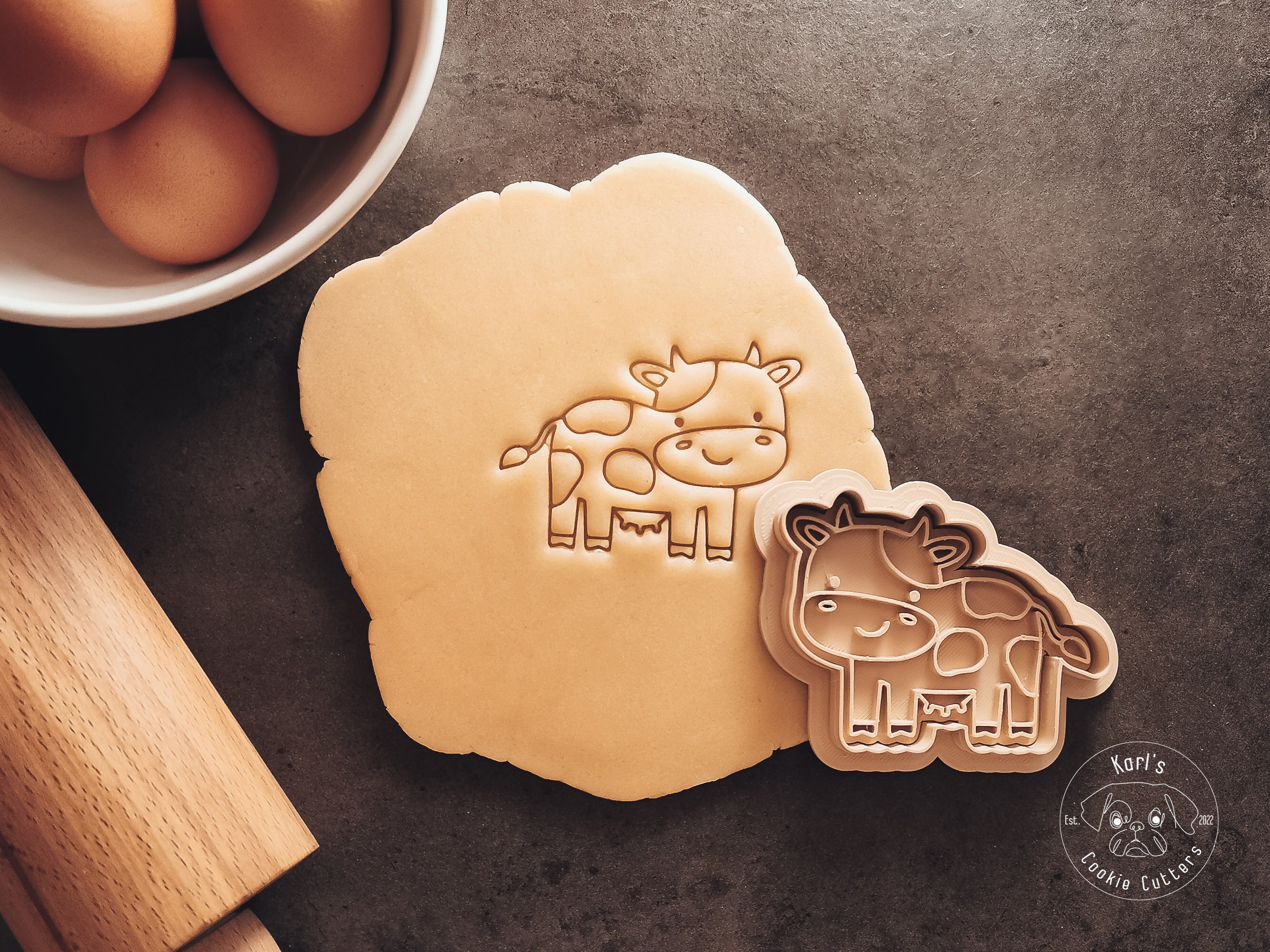 Mucca con macchie, stampini per biscotti e stampini per biscotti con animali della fattoria I stampini per biscotti I stampini per fondente