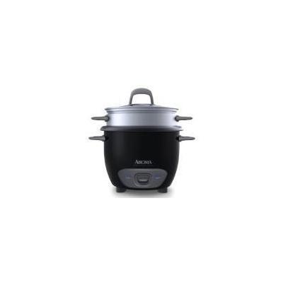 Aroma ARC-743-1NGB 6-Cup (Cooked) Rice Cooker and Food Steamer, Black