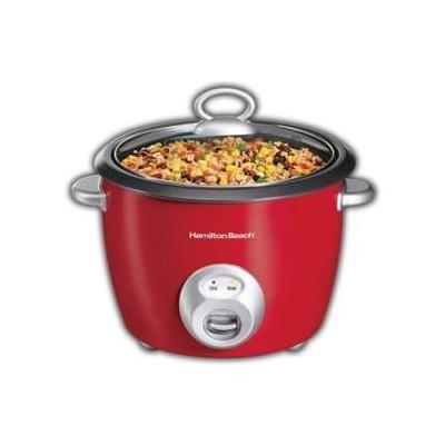 Hamilton Beach - 20-Cup Rice Cooker and Food Steamer - Red