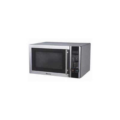 Magic Chef - 1.1 Cu. Ft. Mid-Size Microwave - Stainless-Steel