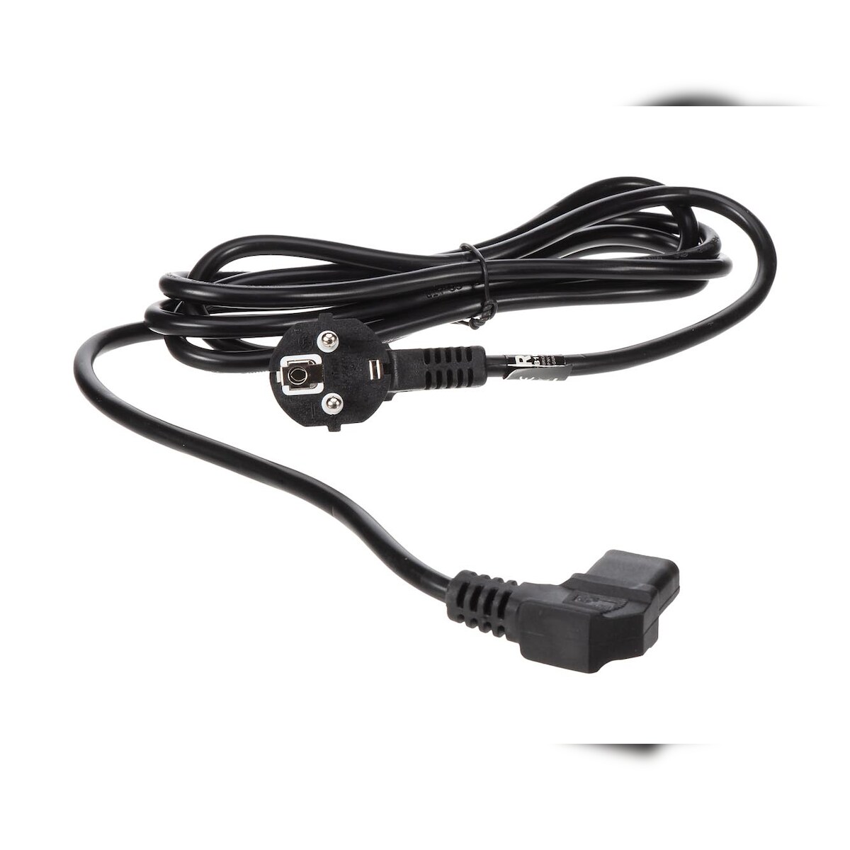 Perel Netzkabel, H05VV-F 3G1, 2.5 m, 10 A/230 V, 2500 W, Typ E/F 90° auf C13, für innen, PVC, schwarz Image