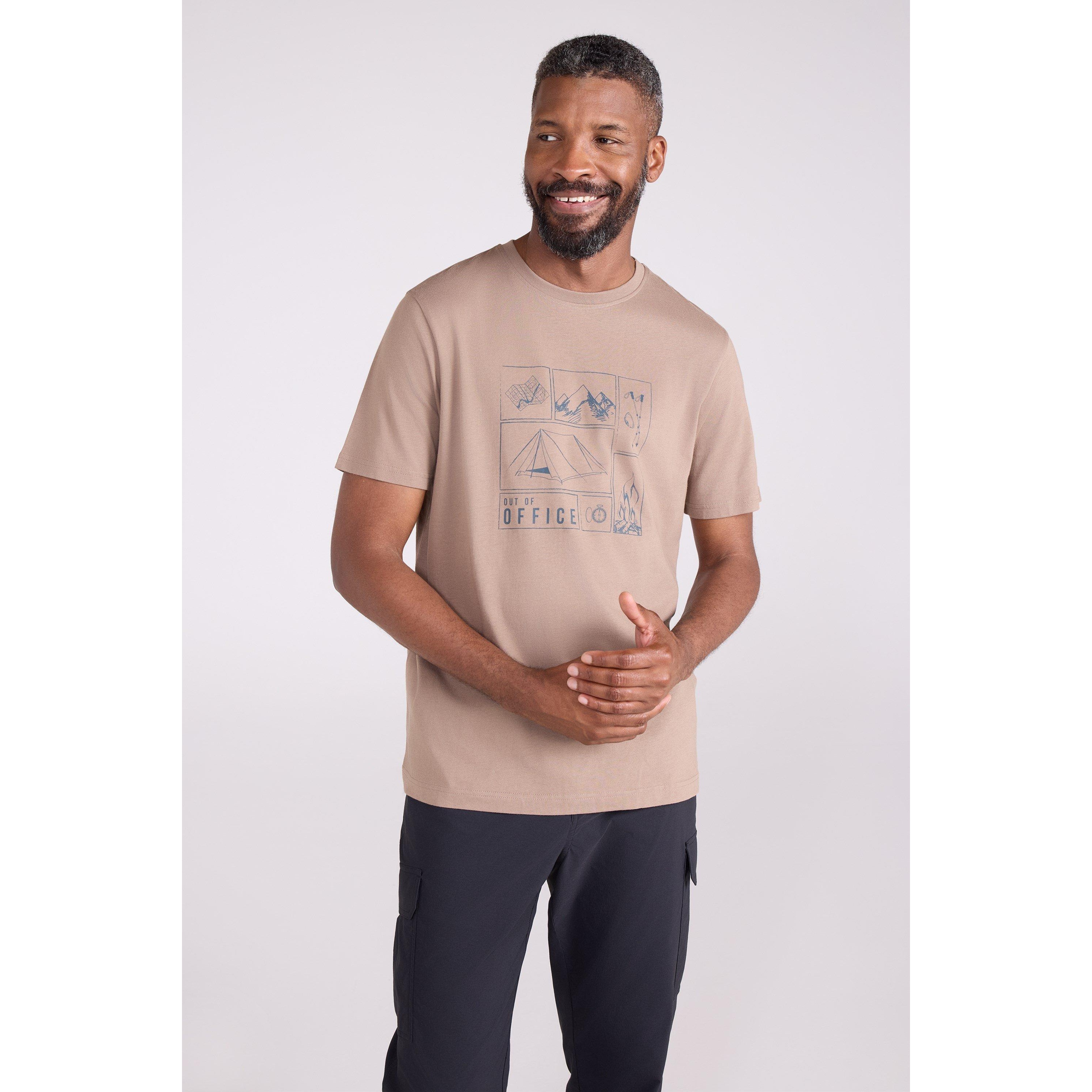 Mountain Warehouse - "Camping Sketch" T-Shirt für Herren (Braun) Image