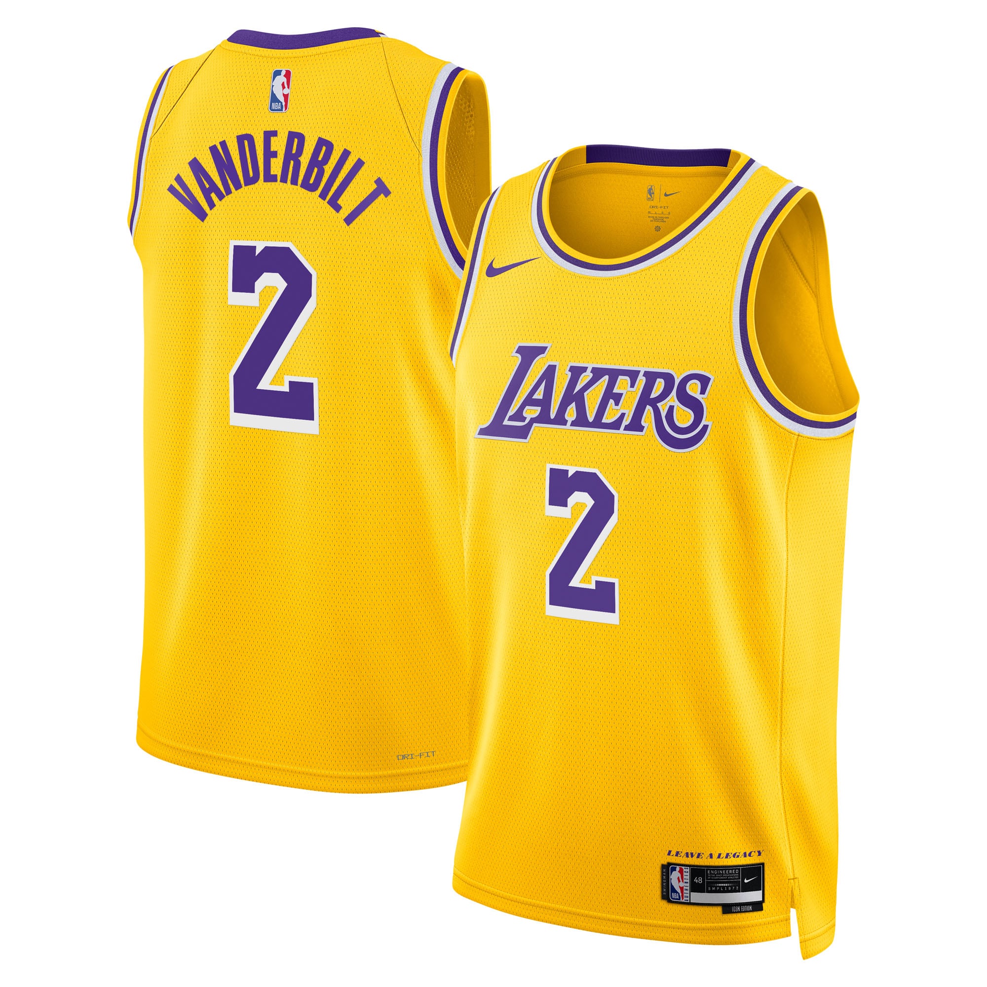Los Angeles Lakers Nike Icon Edition Swingman-Trikot – Gold – Jarred Vanderbilt – Jugend