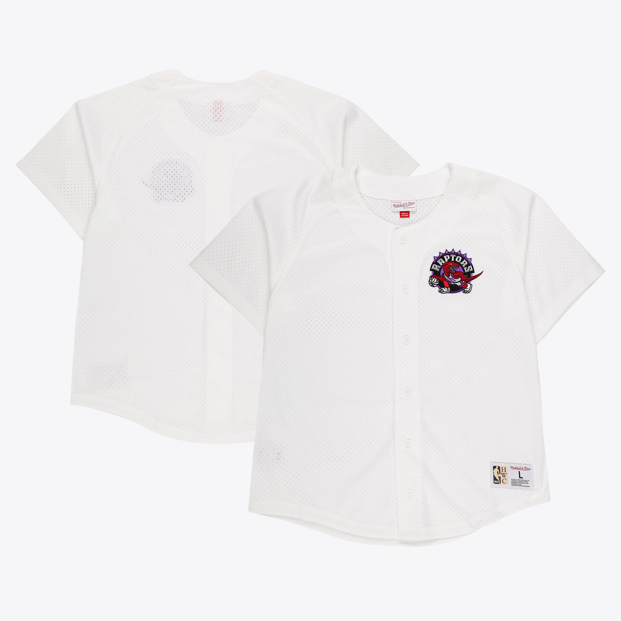 T-shirt boutonné en maille Mitchell & Ness des Toronto Raptors - Homme Taille: S