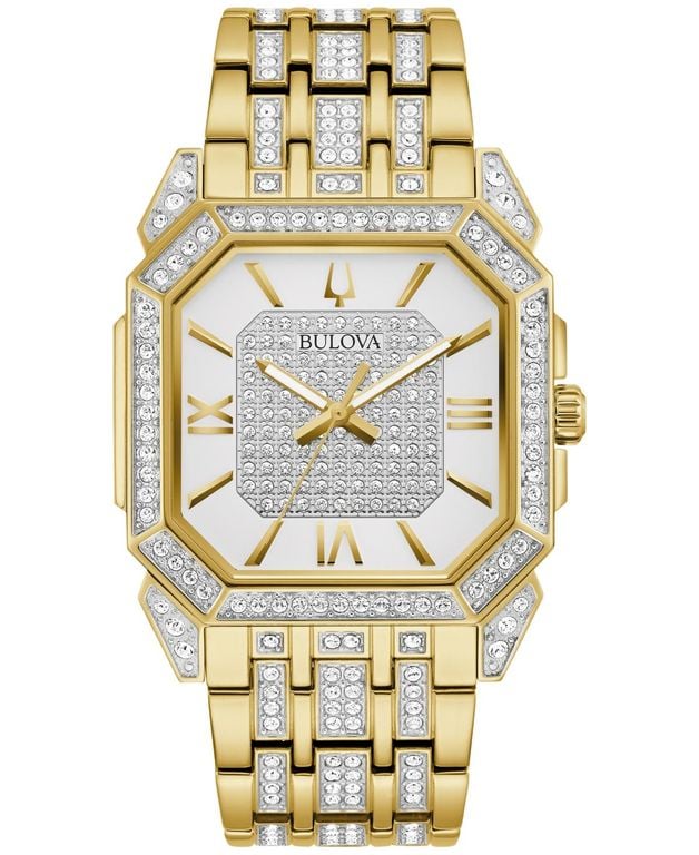 Crystal Octava Stainless Steel Bracelet Watch 40mm - Metallic - Bulova Watches