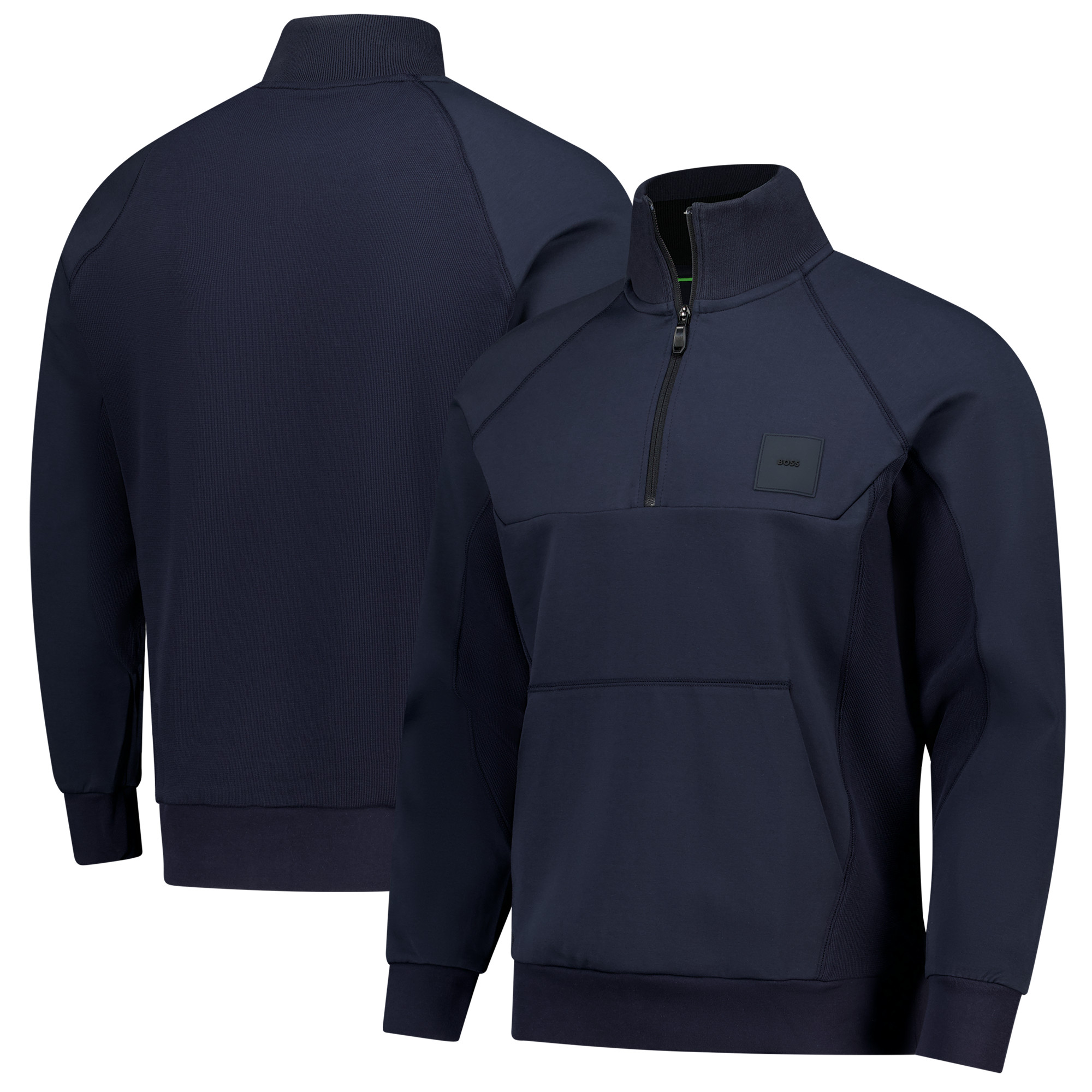 The Open Hugo Boss Rib 1/4 Zip Mid Layer – Marineblau Image