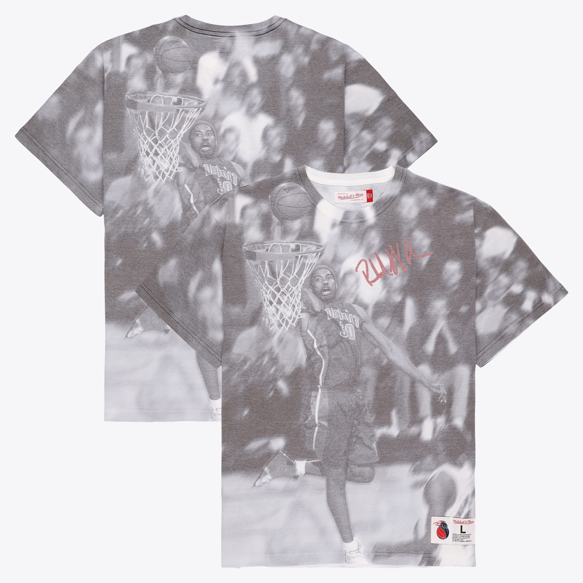 Detroit Pistons Mitchell & Ness Above the Rim T-Shirt Rasheed Wallace Image