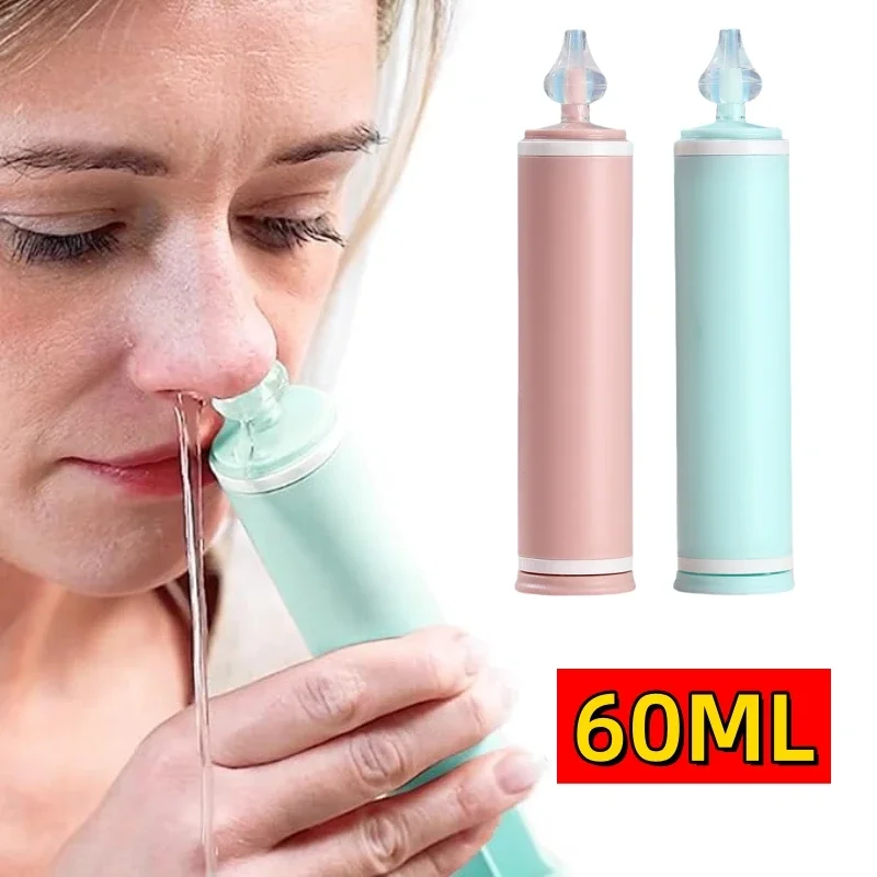 60ML Nasensauger Erwachsene Kinder Nase Reiniger Nadel Rohr Wiederverwendbare Trinkwasser Rhinitis Nasenreiniger Spritze Nasendusche Image