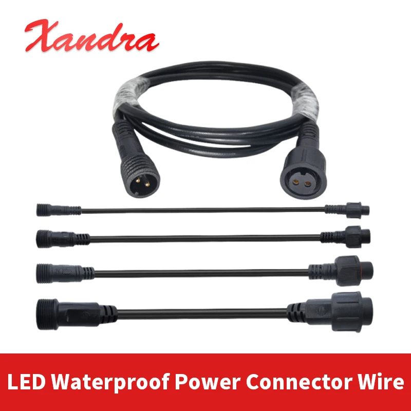 IP67 2 3 4 5 6 7 8-poliger Stromanschlusskabel für den Außenbereich, wasserdicht, LED-Docking-Steckerkabel, 0,3–2,5, quadratisch, männlich, weiblich, Verlängerungsleitung Image