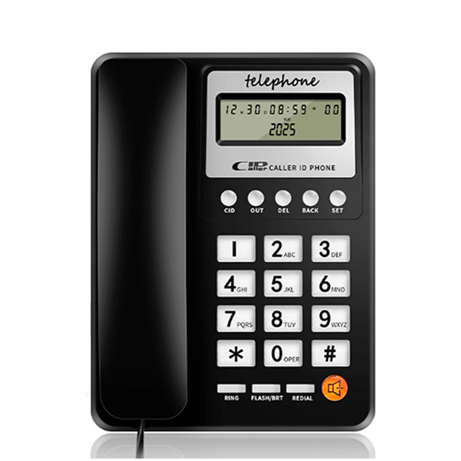 Digitales Festnetztelefon, schnurgebundenes Telefon, kabelgebundenes Telefon für Zuhause, Hotel, 8208, schnurgebundenes Festnetztelefon mit Anrufer-ID